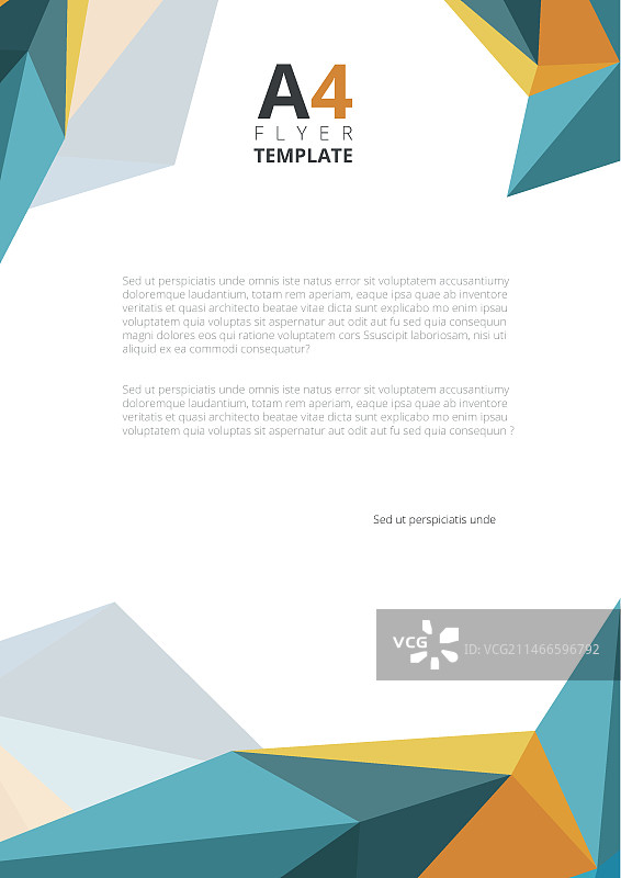 多边形风格宣传单模板图片素材