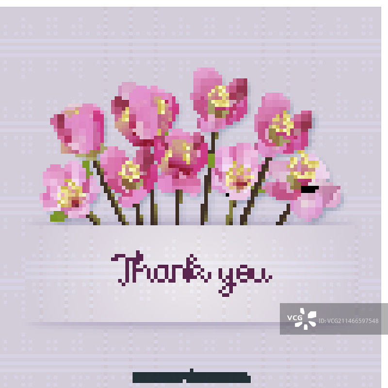 鲜花感谢卡图片素材