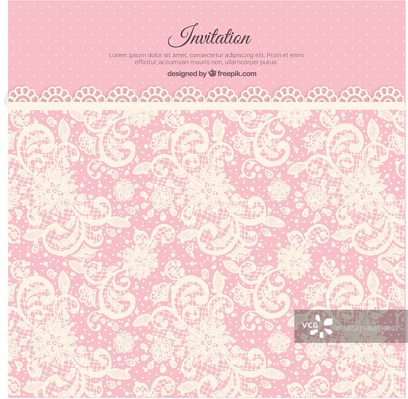 蕾丝邀请函图片素材