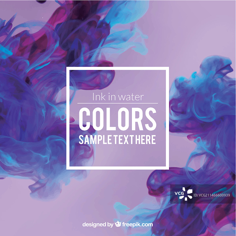 水中的紫色墨水图片素材