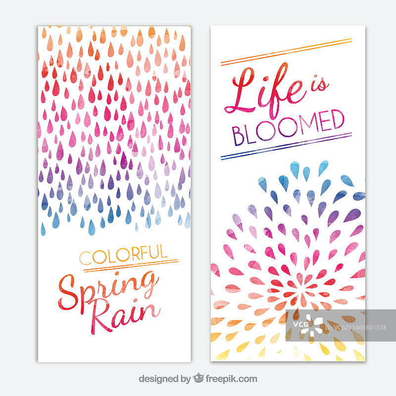 水彩春季banner图片素材