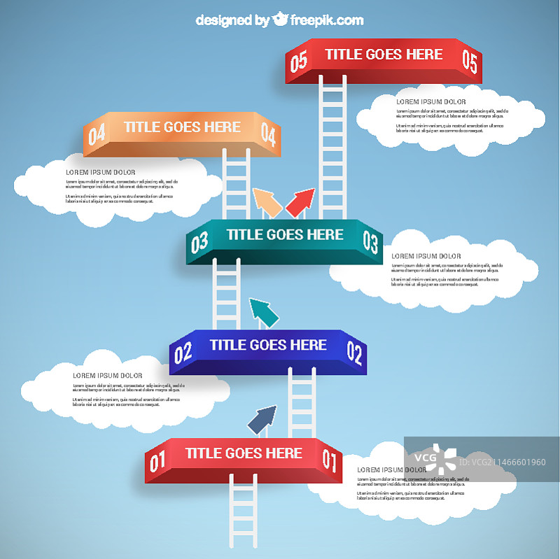 梯子信息图图片素材