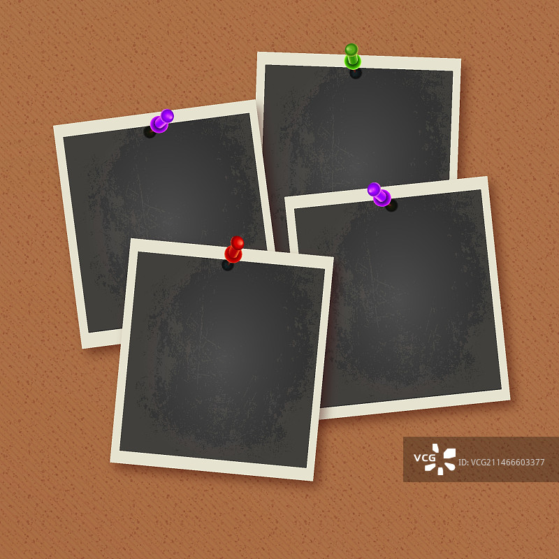 钉在墙上的照片相框图片素材