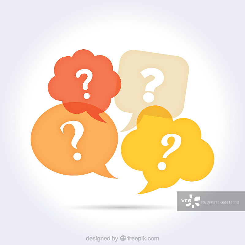 带有问号的对话气泡图片素材