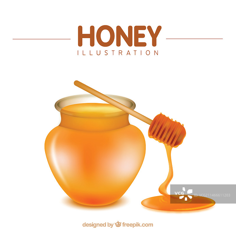 蜂蜜插画图片素材