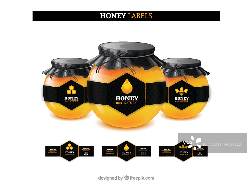 蜂蜜标签图片素材