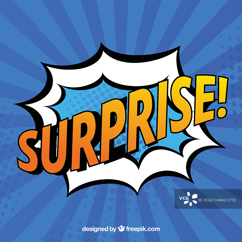 惊喜漫画风格爆炸卡通图片素材