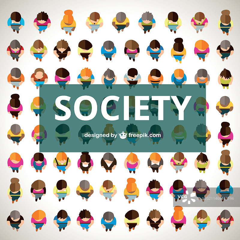 俯瞰视角下的社会图片素材