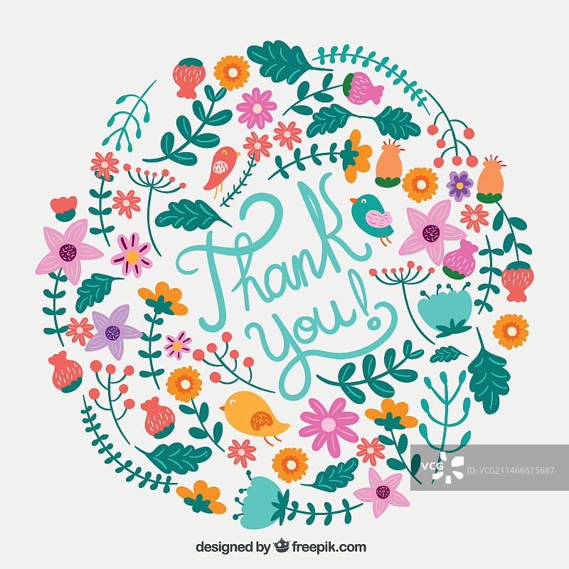 花卉感谢卡图片素材