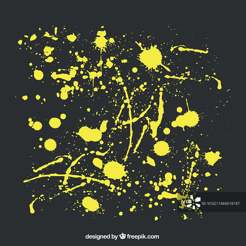 黄色墨水飞溅图片素材