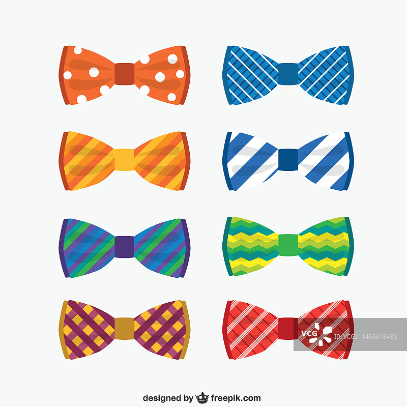 彩色蝴蝶领结系列图片素材