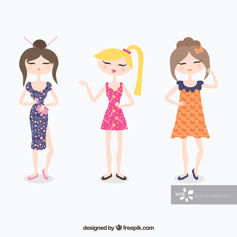 漂亮的时尚女孩图片素材