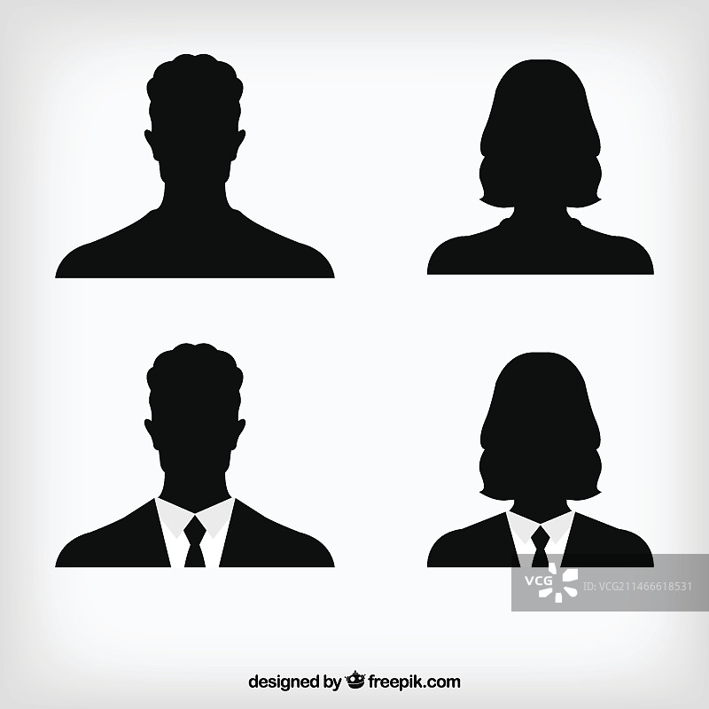 人物头像剪影图片素材