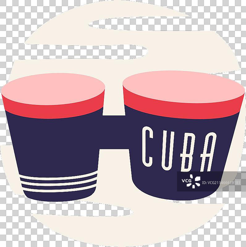 乐器邦戈鼓扁平设计图片素材