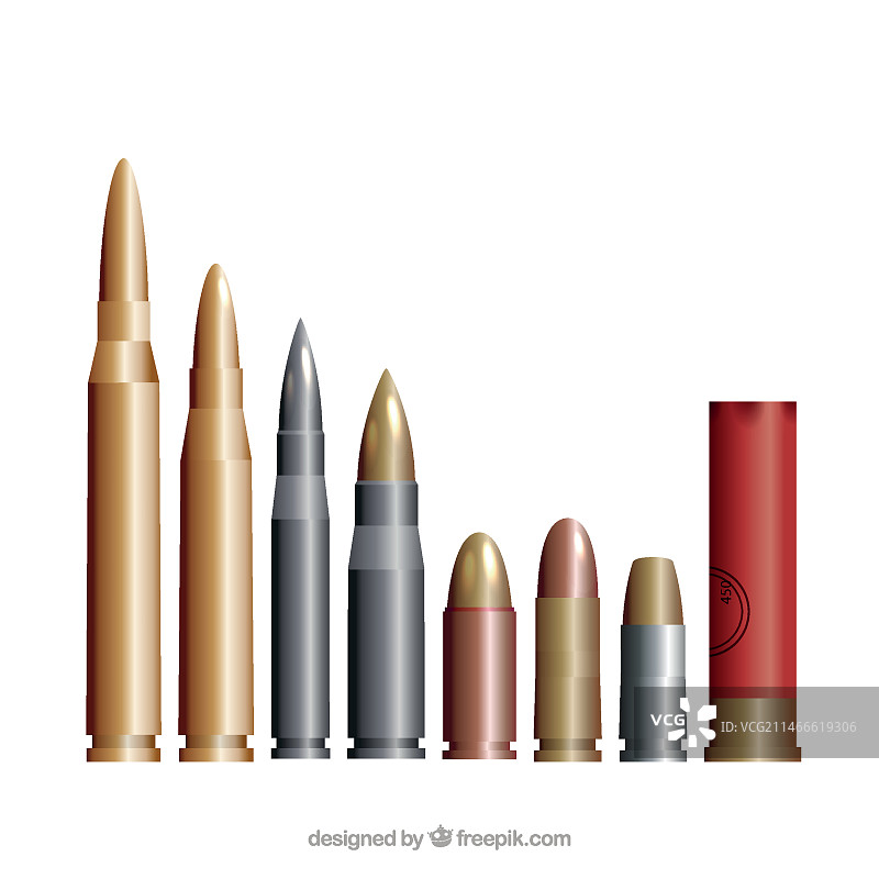 不同口径的弹药图片素材