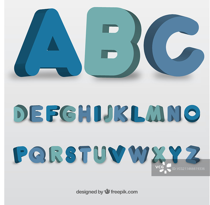 3D风格的圆形排版图片素材