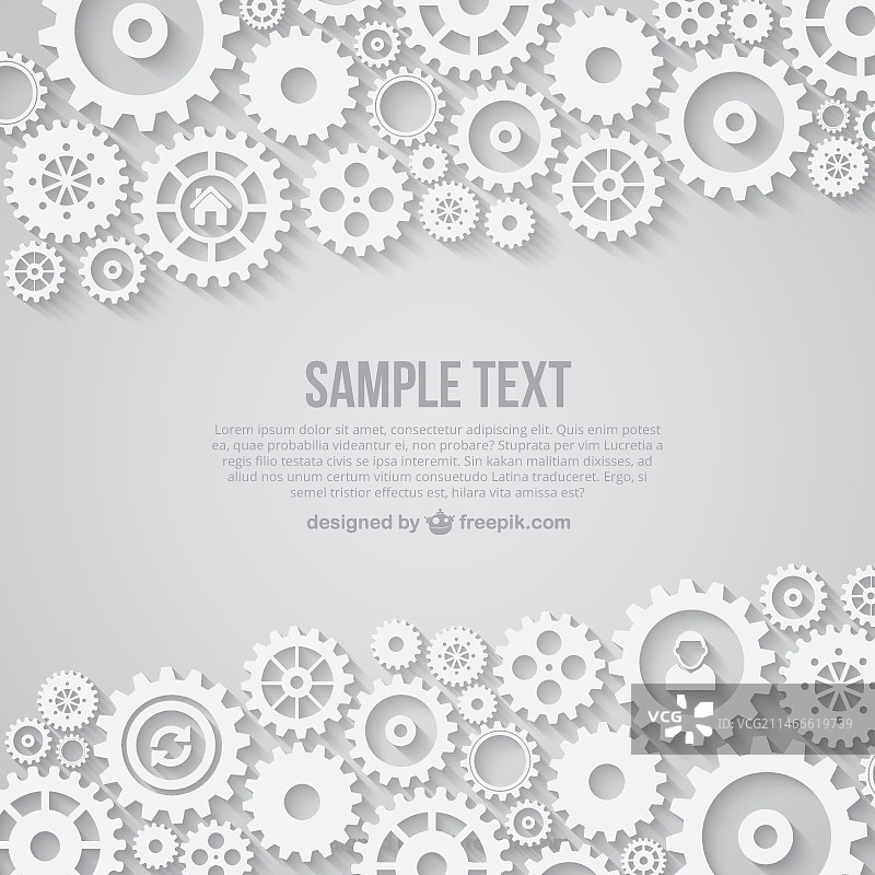 白色齿轮背景图片素材
