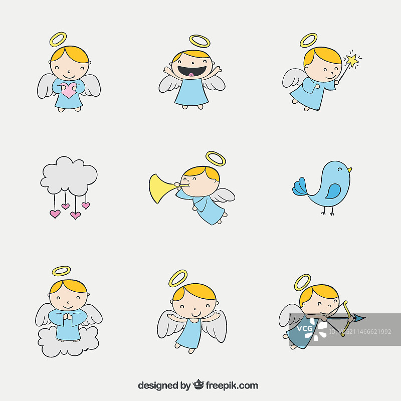手绘小天使图片素材