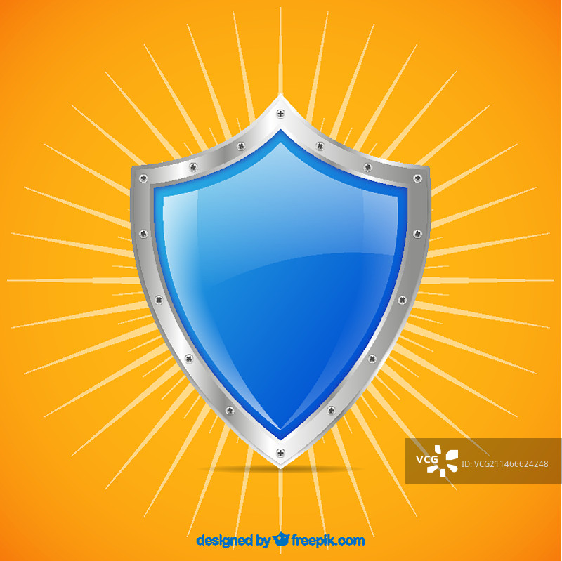 明亮的蓝色盾牌图片素材