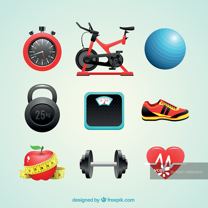 健身元素图片素材