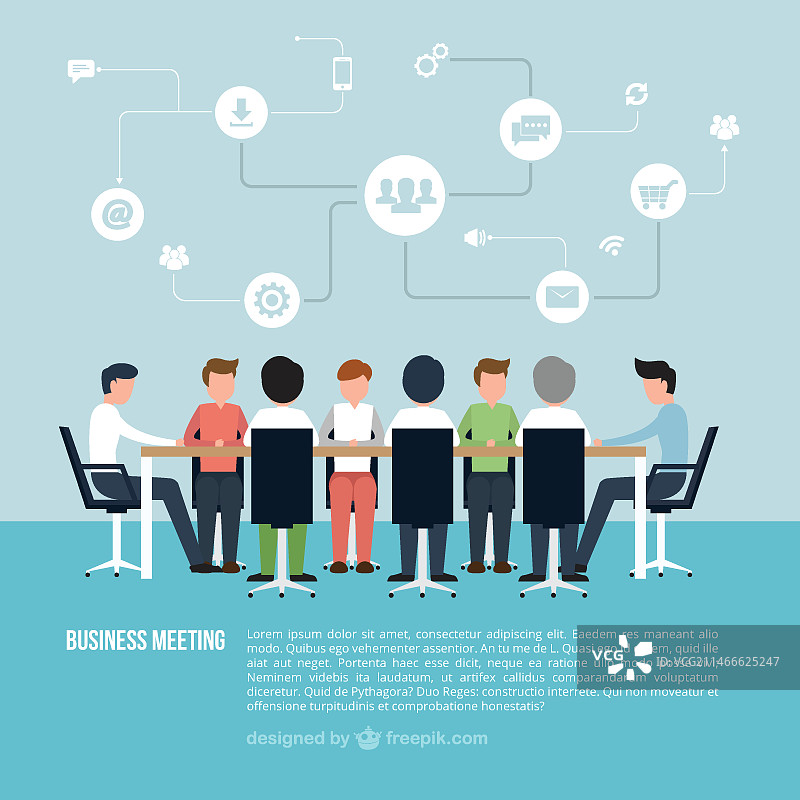 商务会议信息图图片素材