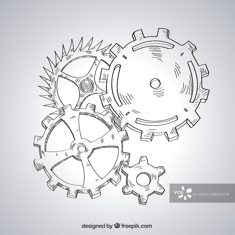 速写风格机械装置图片素材