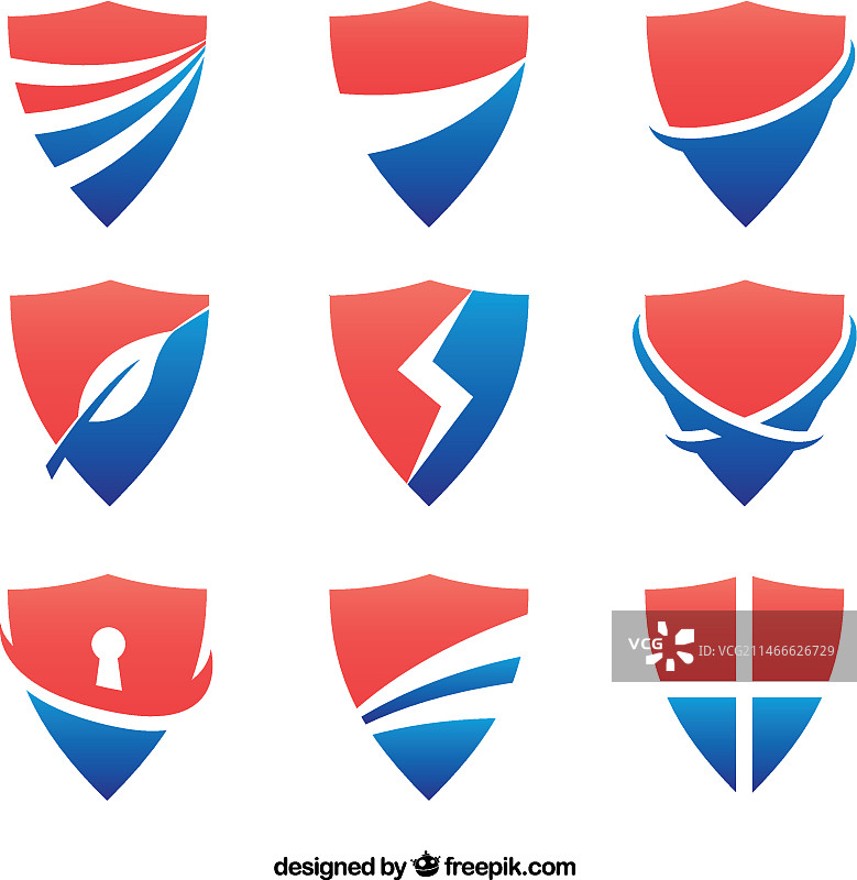 抽象盾牌合集图片素材