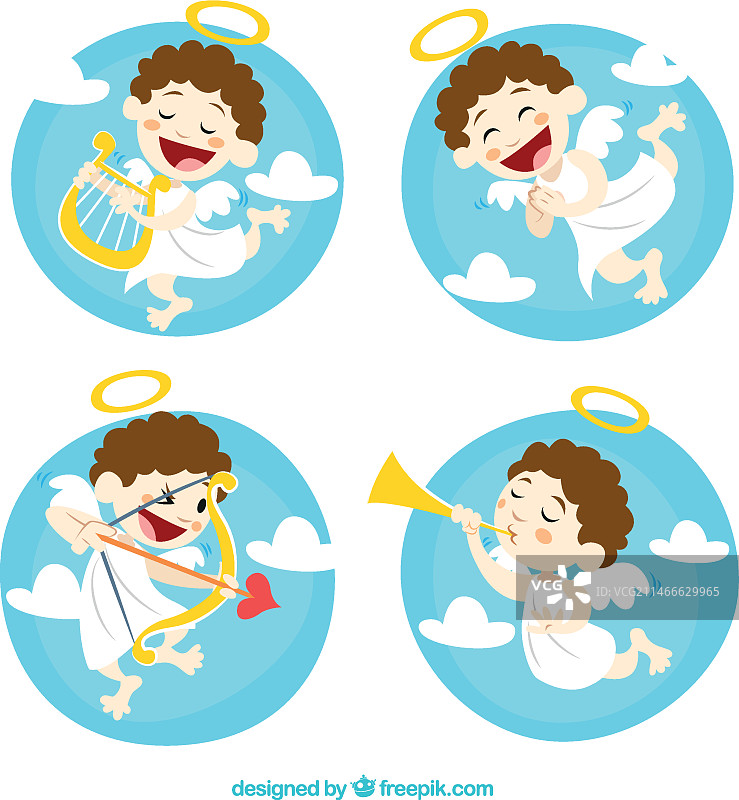 丘比特插画图片素材