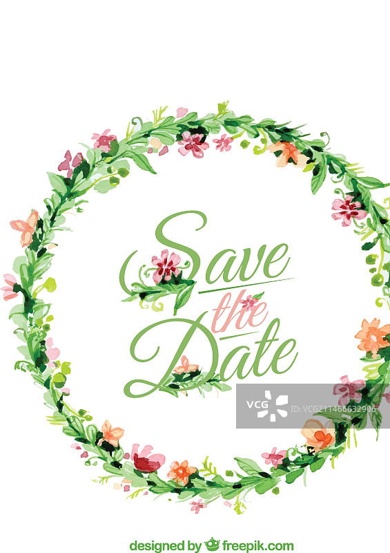 花卉婚礼请柬图片素材