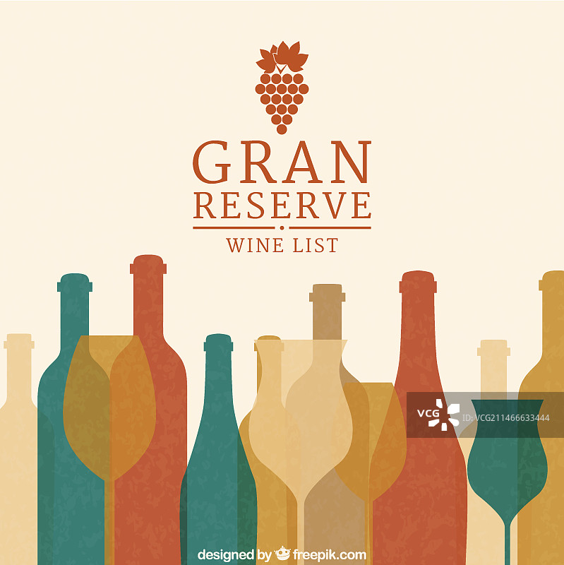 高级葡萄酒单图片素材