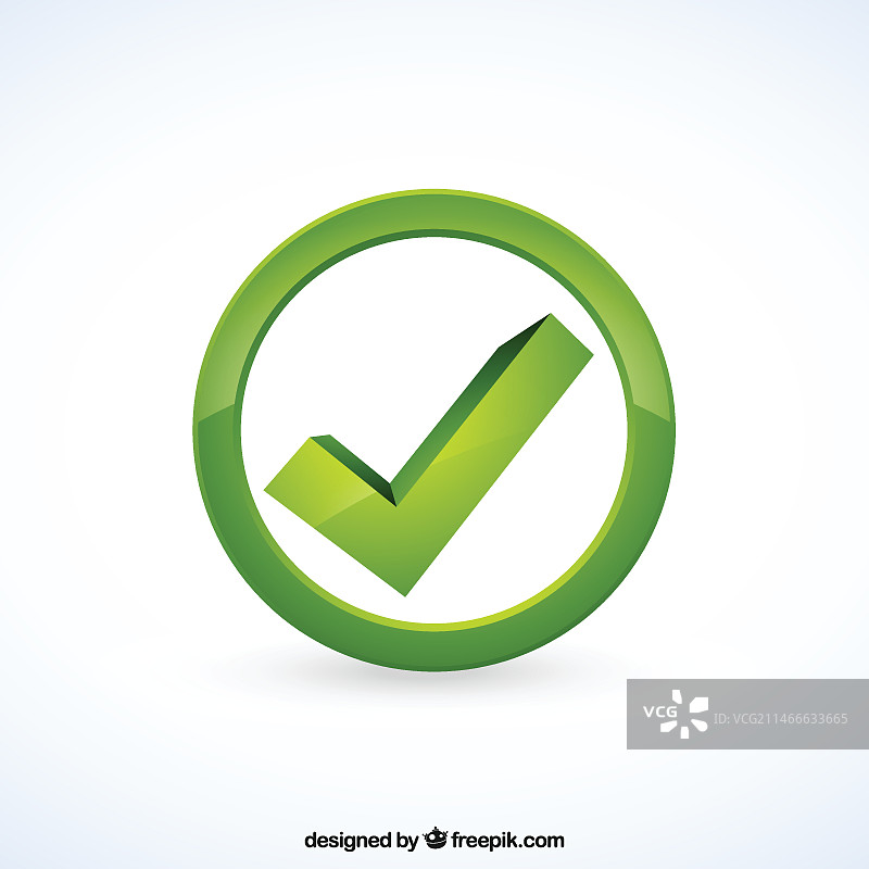 绿色对勾标记图片素材