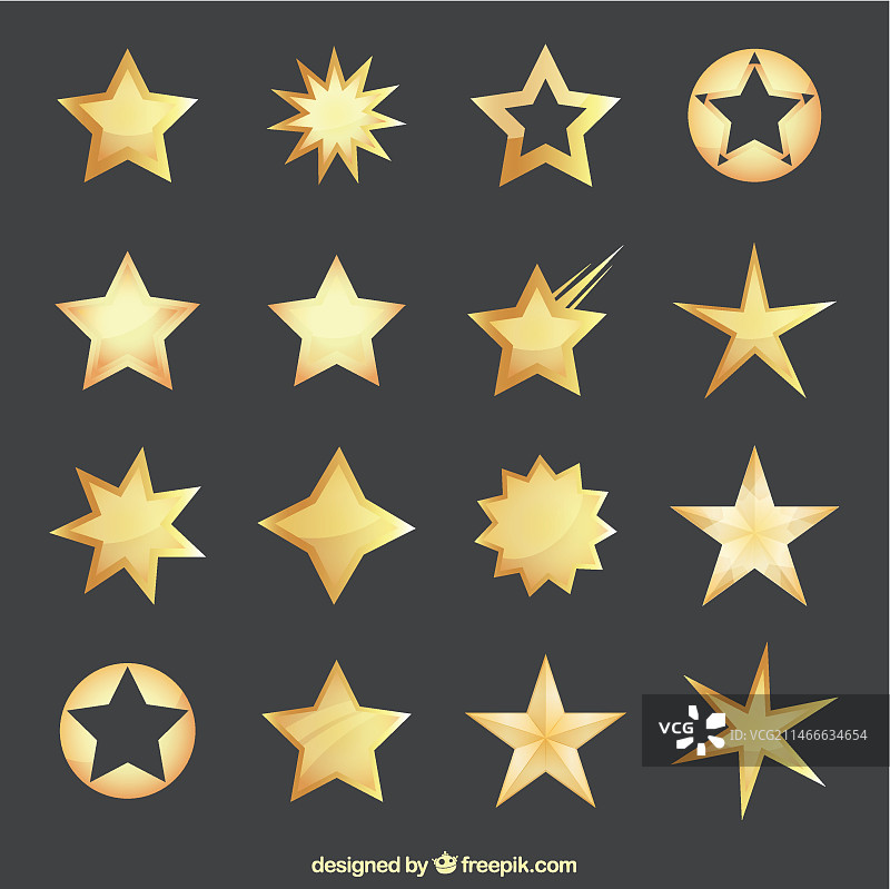 金色星星合集图片素材