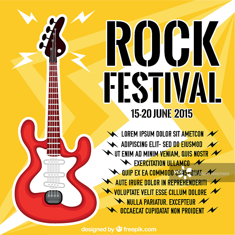 摇滚音乐节海报图片素材