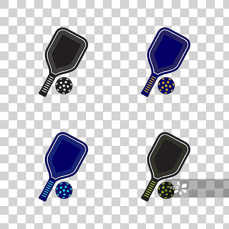 带有球形符号的泡菜球拍图片素材