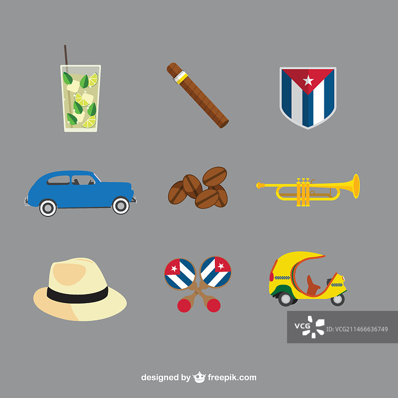 古巴元素图片素材
