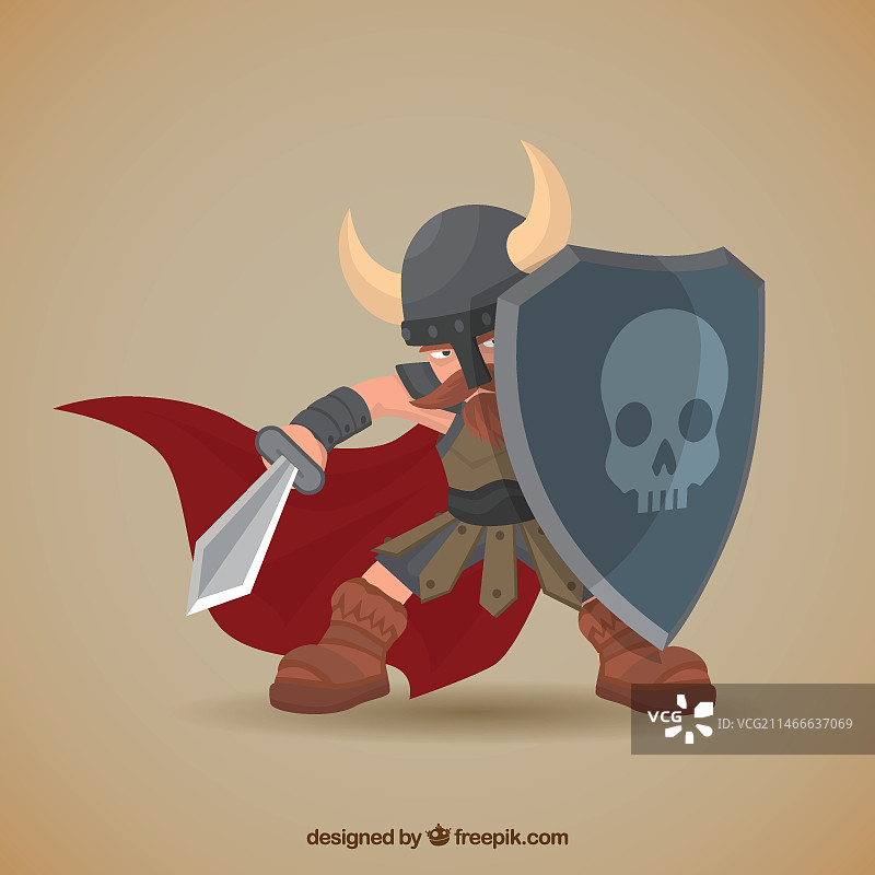 维京人物插画图片素材