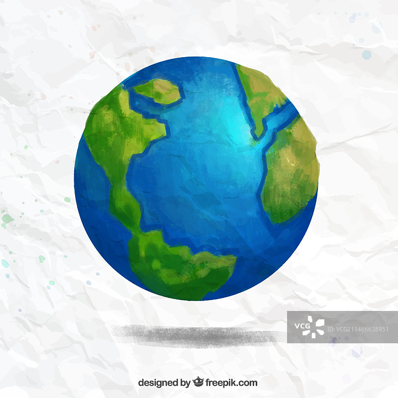 手绘地球图片素材