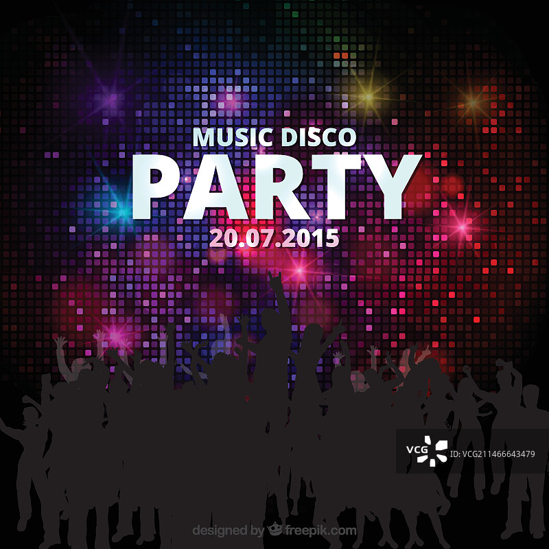 迪斯科派对海报图片素材