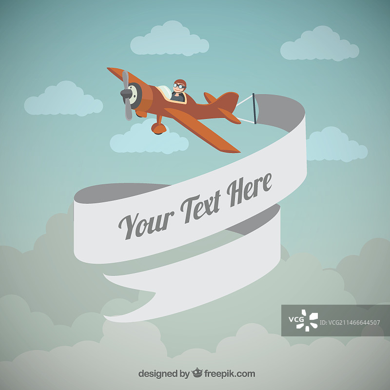 带有banner的飞机图片素材