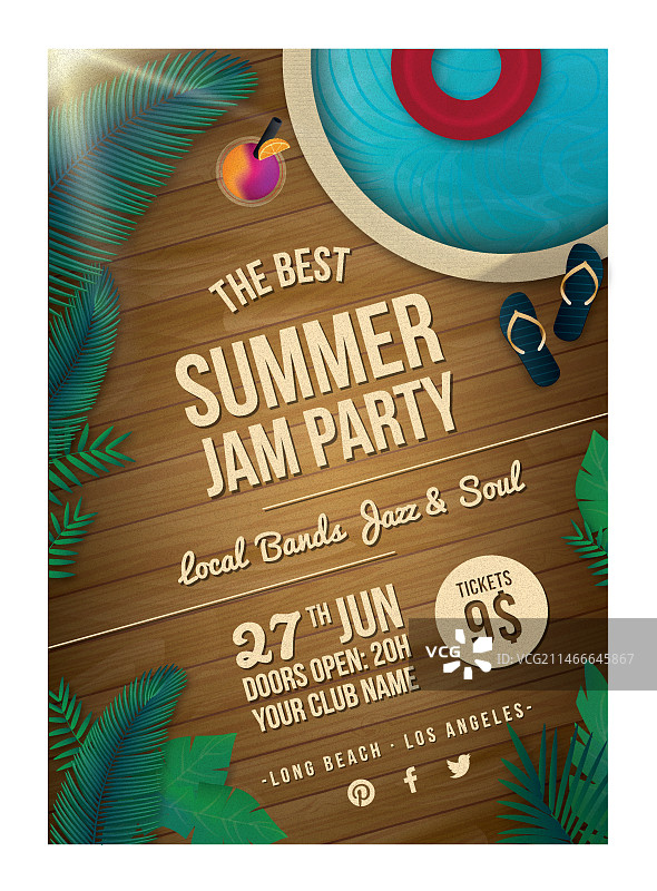 夏季音乐派对海报图片素材