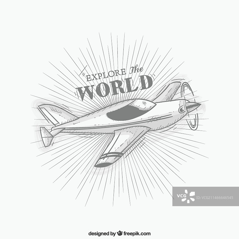 复古轻型飞机图片素材