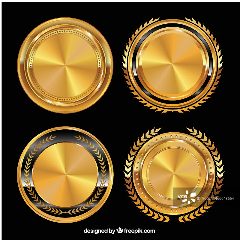 金色徽章图片素材