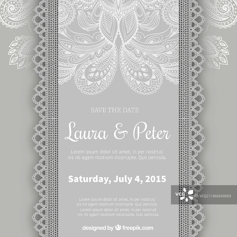 装饰婚礼请柬模板图片素材