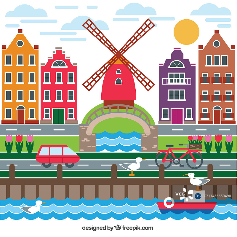 荷兰城市风光图片素材