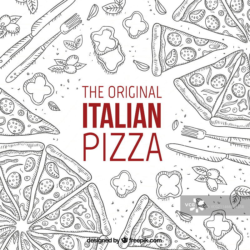 原创意大利披萨图片素材