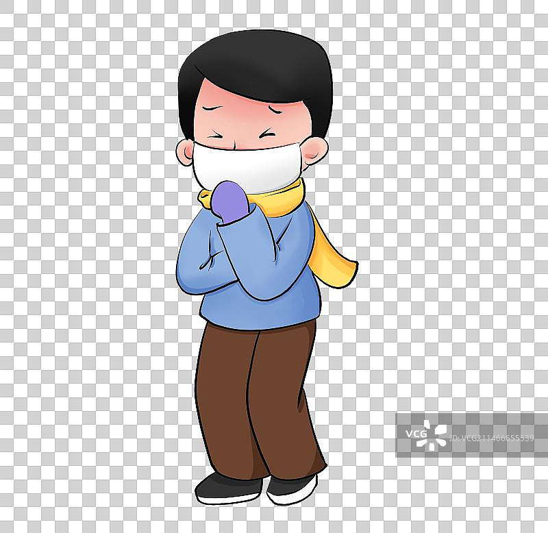 冬季流感症状咳嗽的人图片素材