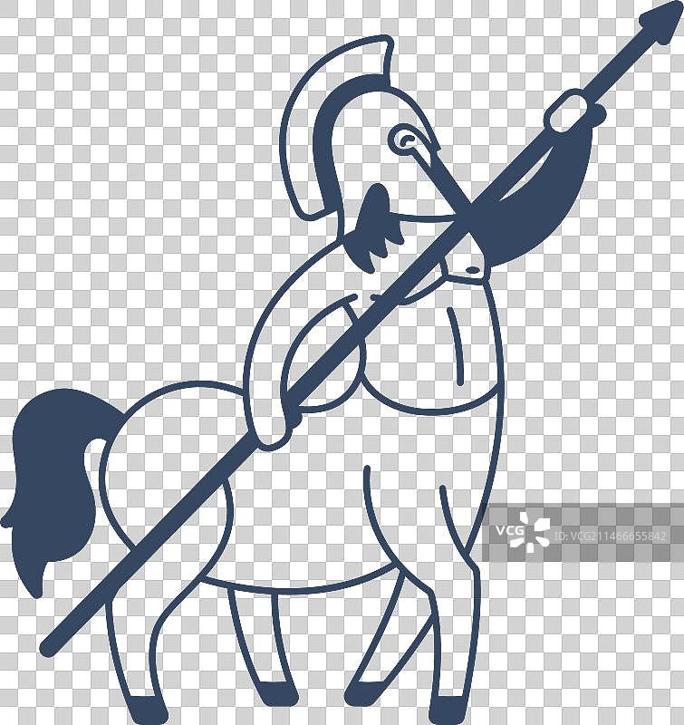 怪物半人马希腊笔触图片素材