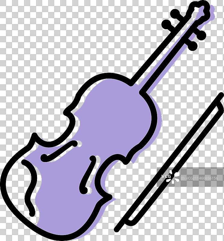 小提琴乐器图标图片素材