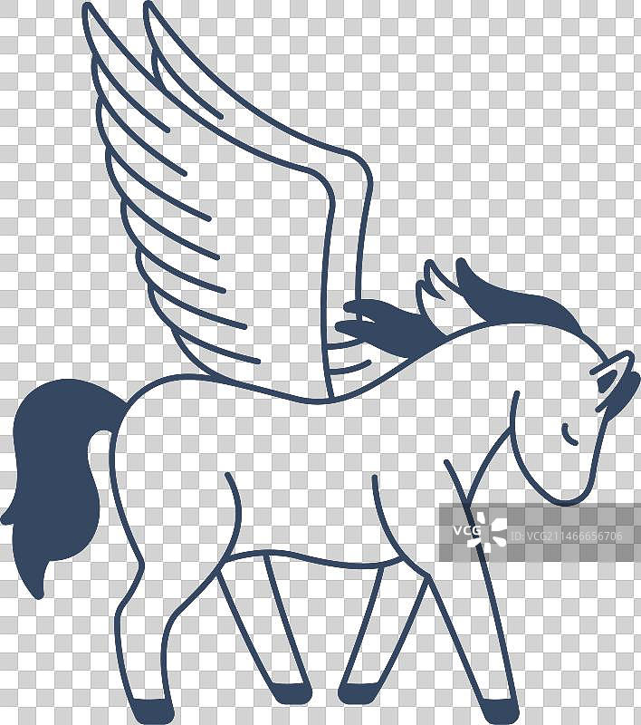 怪物飞马希腊笔触图片素材