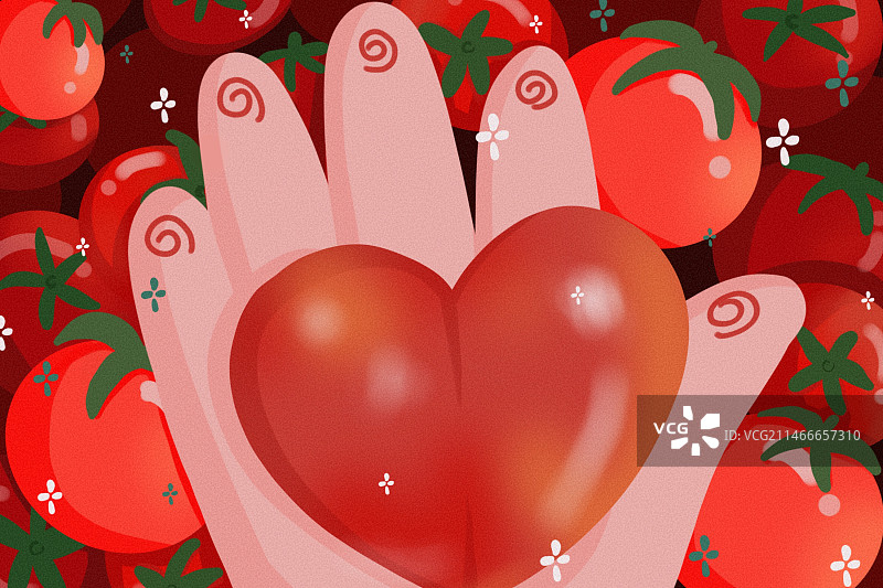 番茄插画图片素材